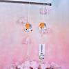 1Pc  Glass Cat Pattern Wind Chime Bell Japenese Home Garden Hanging Decor