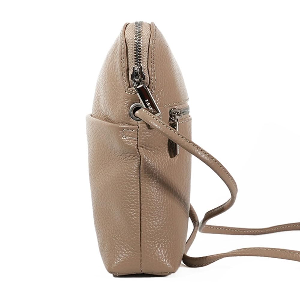 Мини маленькая женская сумка через плечо для взрослых итальянская кожа натуральная кожа розовый бежевый [GIUDI]