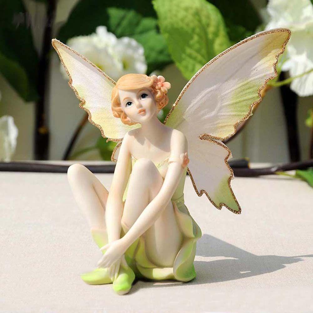 European Wing Home Ornament Crafts Fairy Garden Miniatures Car Decor Flower fairy Angel figurines