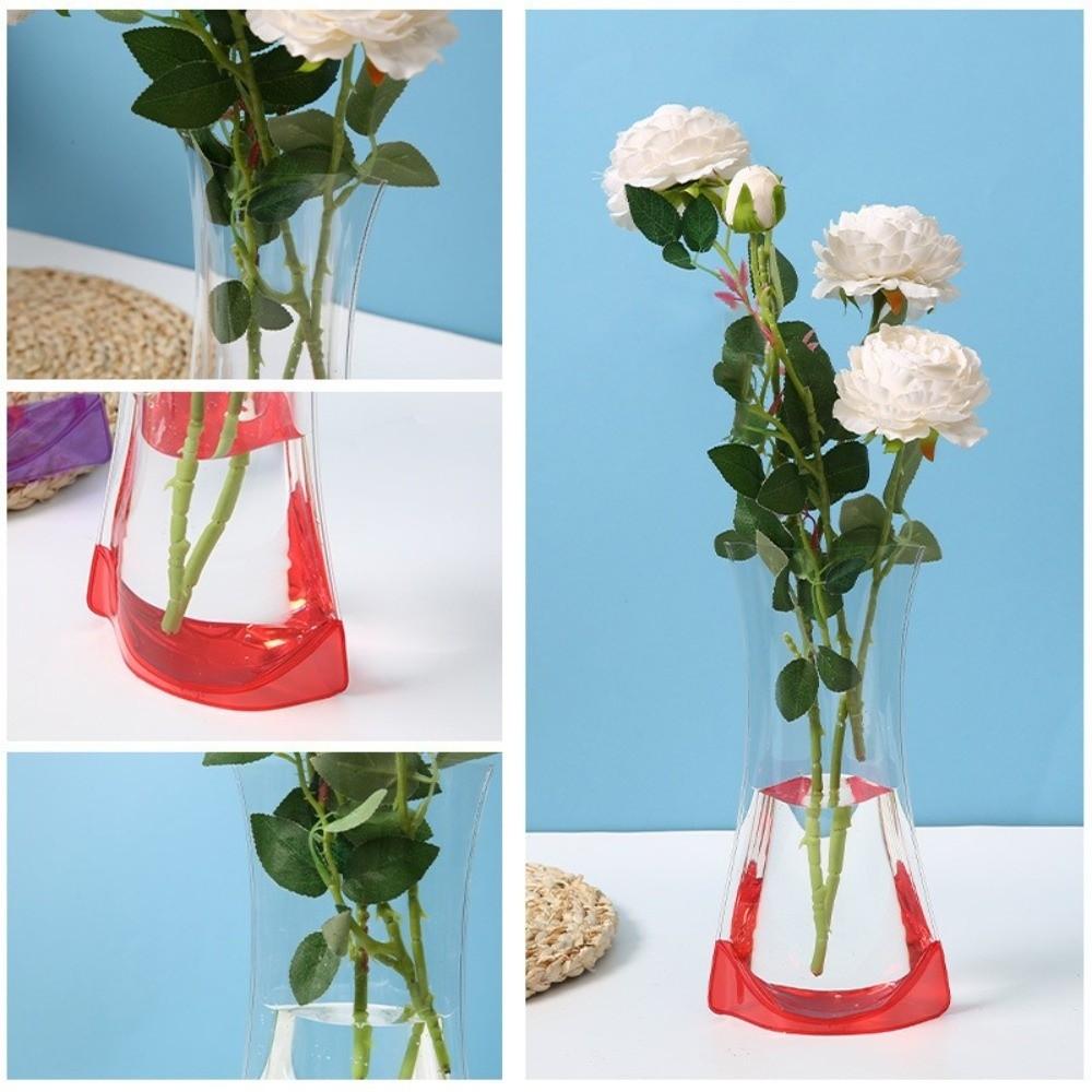 5Pcs Folding Hydroponic Floral Vase Shatterproof Plant Containers Outdoor Travel