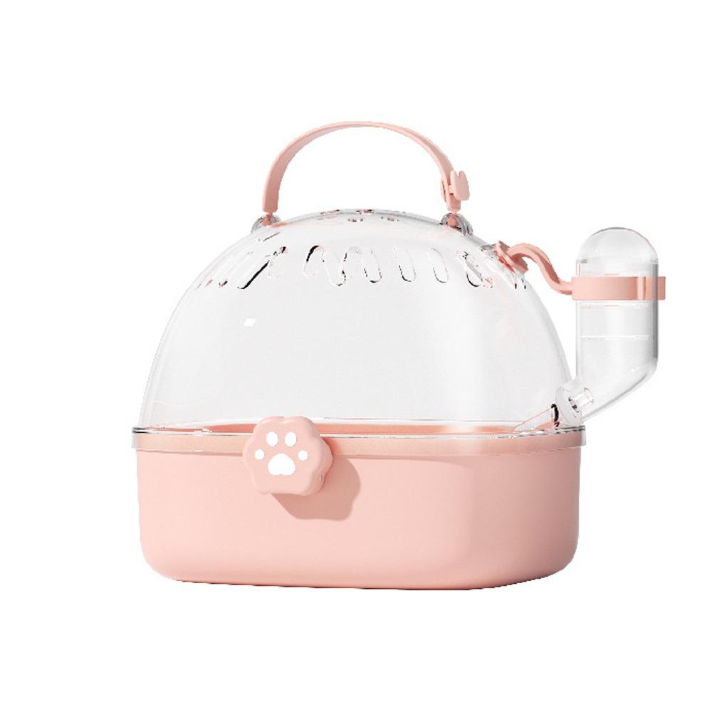 Transparent Hamster Cage Breathable Travel Pet Cage Sturdy Pet Carriers Cage Outdoor