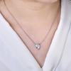 Rrjzz Round/Pear Cut CZ Lab Imitation Diamond Teardrop Necklace for Women 1.5CT 5A Cubic Zirconia Pendant Necklaces Jewelry