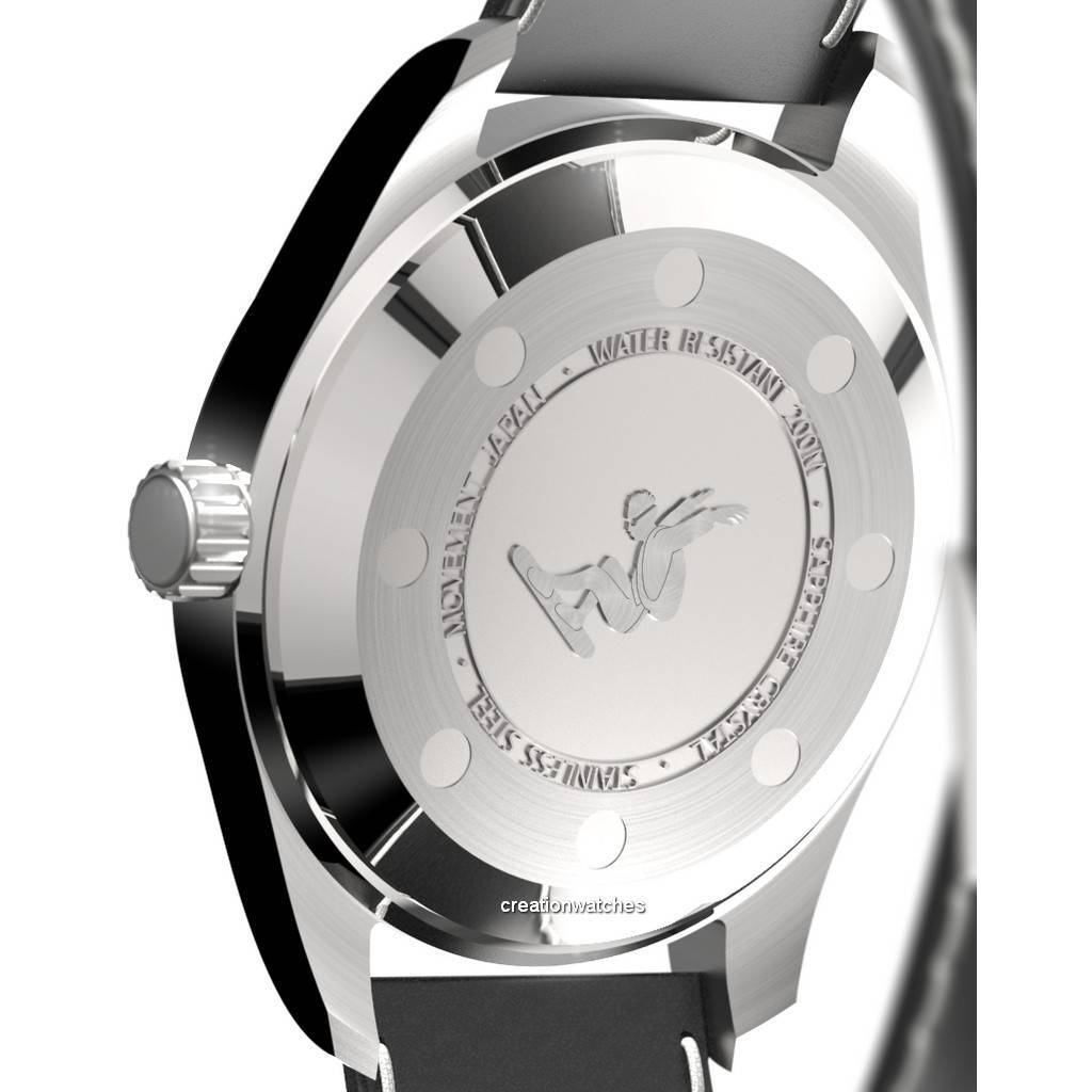 Ratio Skysurfer Pilot Black Sunray Dial Leather Automatic RTS305 200M Мужские часы