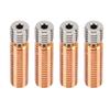 4pcs 3D Printer All Metal Heatbreak Professional Copper Alloy Extruder Throat Tube Replacement for
