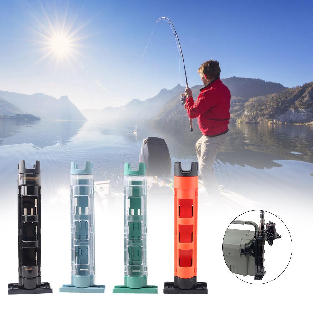 Пластиковый рыболовный ящик держатель для удилищ съемный рыболовный ящик держатель регулируемый портативный защелкивающийся дизайн для рыболовных принадлежностей