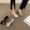 Temperament Retro Bag Head Roman Shoes Thick Heel High Heels Women's Summer French Small Fragrant Sandals 2025 Women's New Models