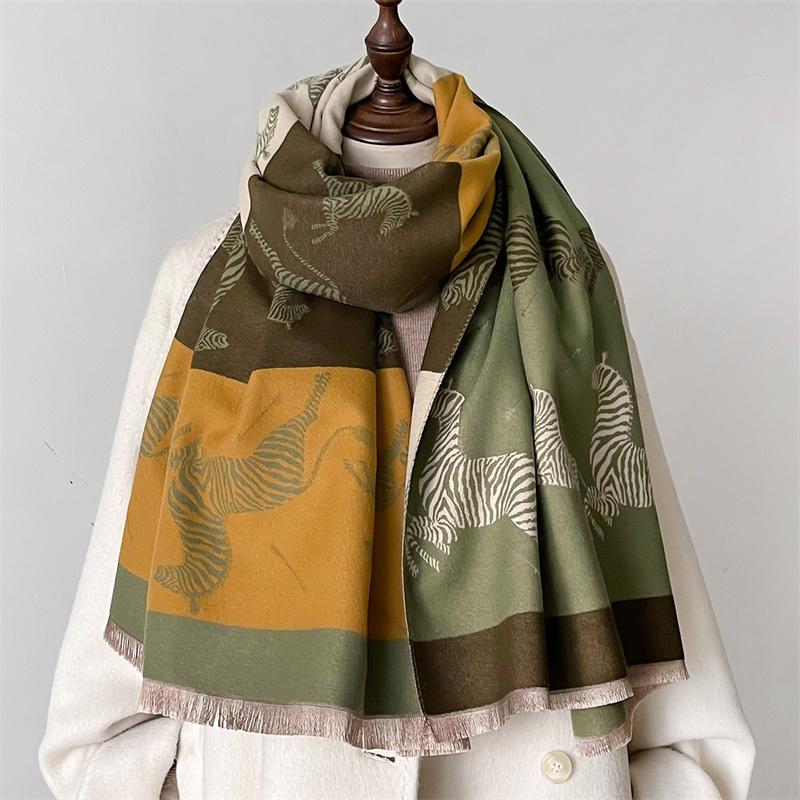 New Design Winter Warm Cashmere Shawl Scarf for Women Luxury Pashmina Blanket Wrap Bandana Femal Thick Poncho Echarpe Foulard