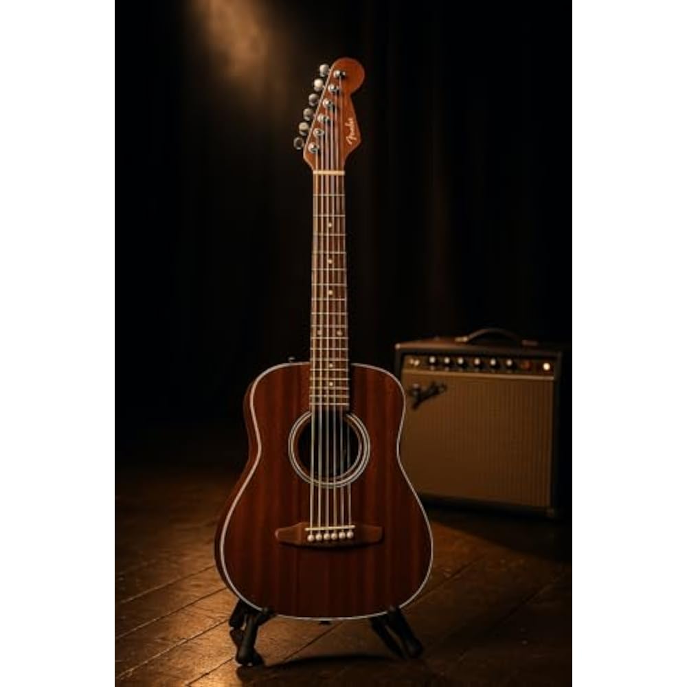 Fender/California Standard Redondo Mini с чехлом Верх из сапеле Натуральное сапеле Fender [короткая мензура]