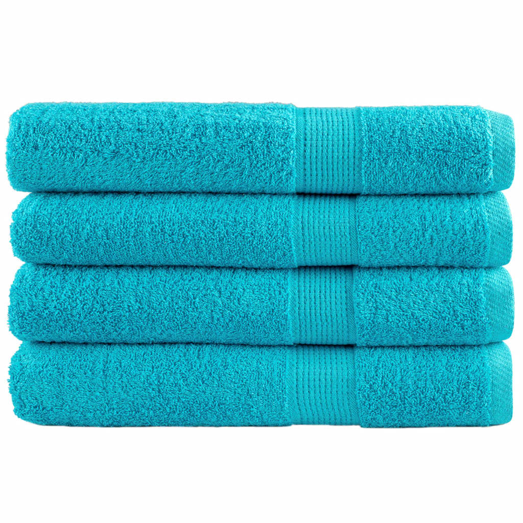 Premium Sauna Towels SOLUND 4 pcs. Turquoise 80 x 200 cm 600 g m²