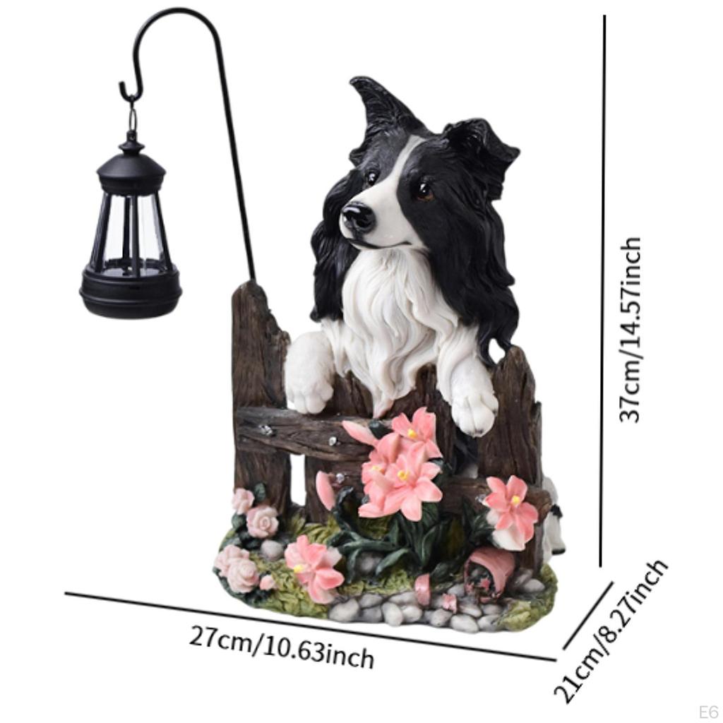 Скульптура собаки животного, статуэтка собаки, с солнечным светом, статуэтка щенка из смолы, украшение для