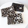 Niche Leopard Print Knitted Wool Scarf Women's Autumn and Winter Thickened Wool Blended Scarf Temperament Versatile and Warm