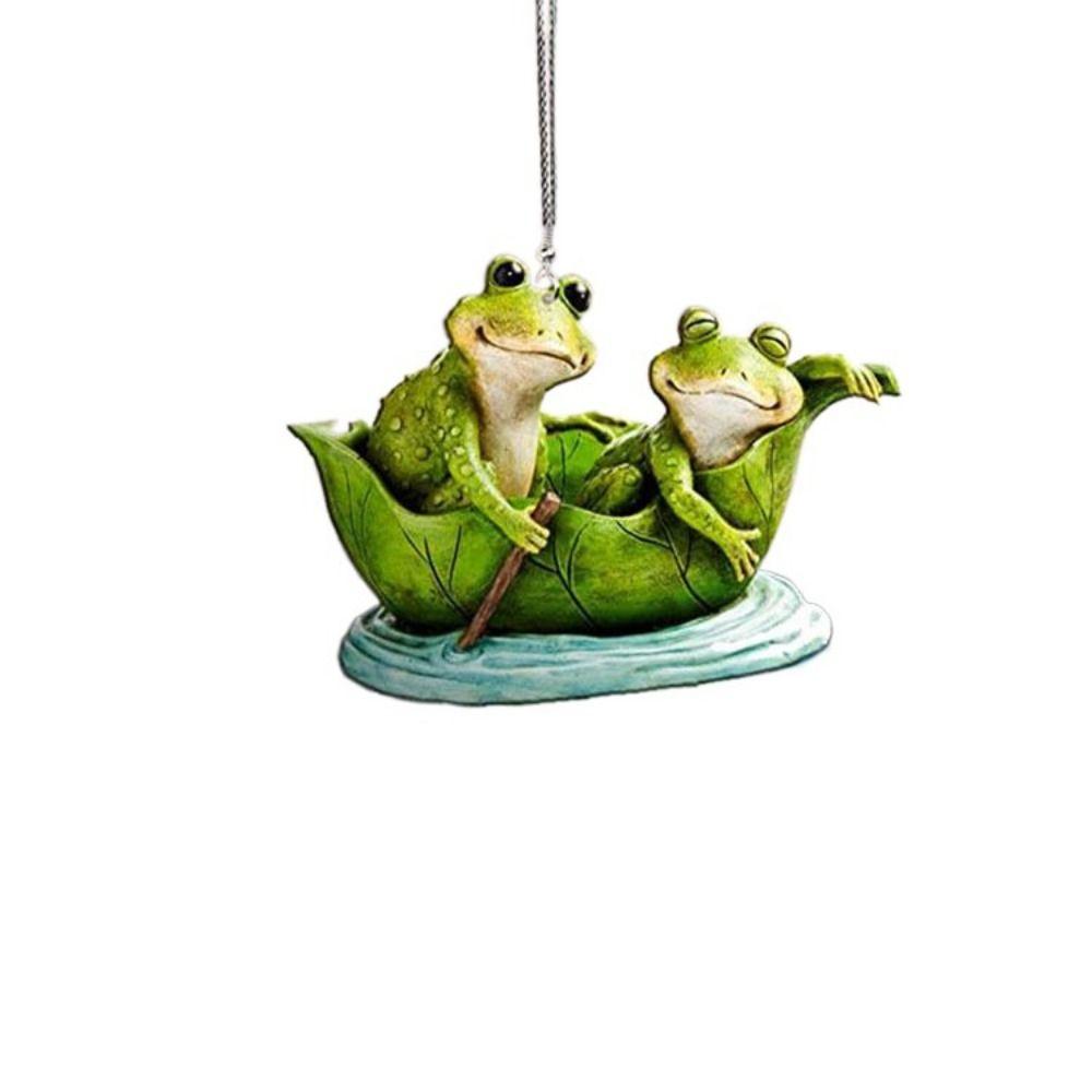 Зеленая лягушка декоративная подвеска из мультфильма «Рождественская елка» из акрила, подвеска на зеркало заднего вида для салона автомобиля