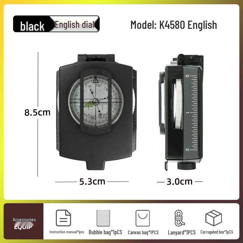 K4074 Высокоточный многофункциональный светящийся наружный компас с уклономером
