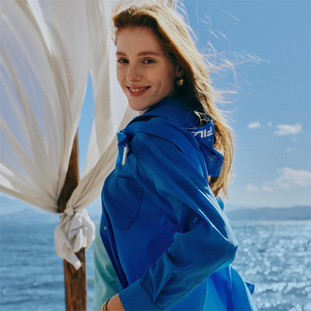 Новая футболка FILA женская ярко-синяя F11W424406FRB