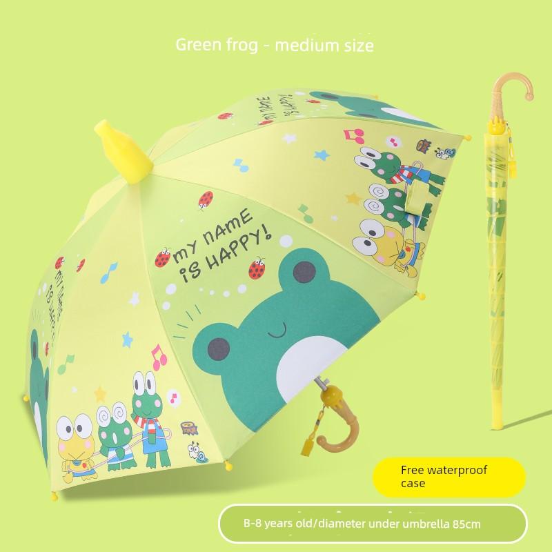 Sun Protection Umbrella for Girls and Children, Long Handle with Waterproof Cover, Suitable for Kindergarten, Primary School Students, Boys, and