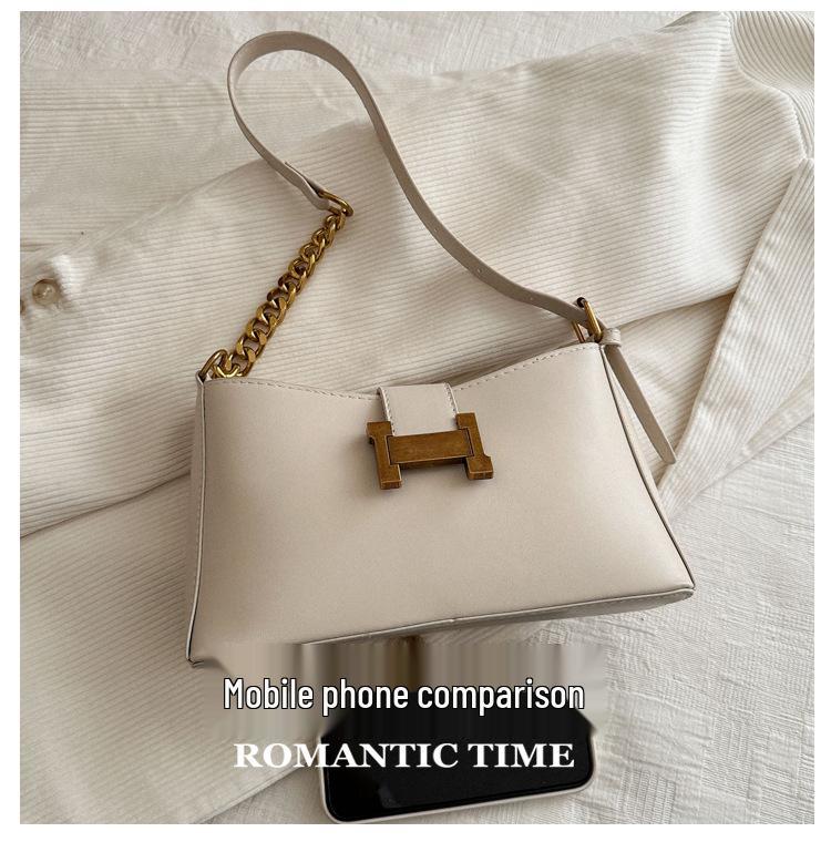 2024 Весна Новая Мода Ретро Сумка на Плечо и Через Плечо - Универсальная Текстурированная Сумка-Подмышка для Поездок на Работу