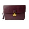 Подержанный Клатч Бордовая кожа Женский