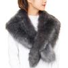 Женский зимний шарф из искусственного меха, длинный шарф с запахом и воротником, шаль, теплый мягкий уютный шарф для шеи, шейные платки