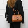 2024 New Niche High-End Stitched Fashion Handbag with High-Quality Horseshoe Buckle, Single-Shoulder Crossbody Small Square Bag