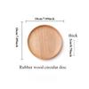 Wooden Dish Decor Tray Japanese Tableware Solid Wood Plate Fruit and Hotel Barbecue and Wooden Dining Plate Rubber Wooden Tray