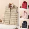 Puffer Vest for Women Slim Fit Lightweight Quilted Sleeveless Jacket Zip Up Stand Collar Padded Down Coat Winter Warm Outerwear