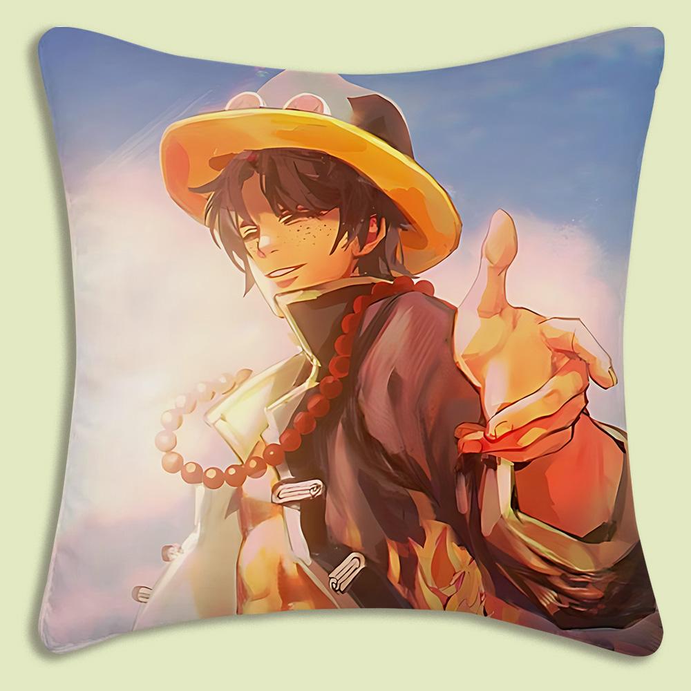 Аниме ONE PIECE Чехлы на подушки L-Луффи Мультяшные Декоративные для дивана Домашние Двусторонние Короткий плюш Милый Чехол для подушки