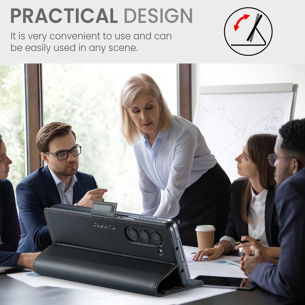 Роскошный кожаный кошелек-кошелек с откидным магнитным чехлом для карточек для Samsung Galaxy Z Fold 5 5G Силиконовый защитный чехол