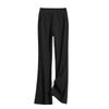Black Versatile Casual Supermodel Pants for Women New Autumn Winter Elastic High Waist Loose Slimming Flared Pants