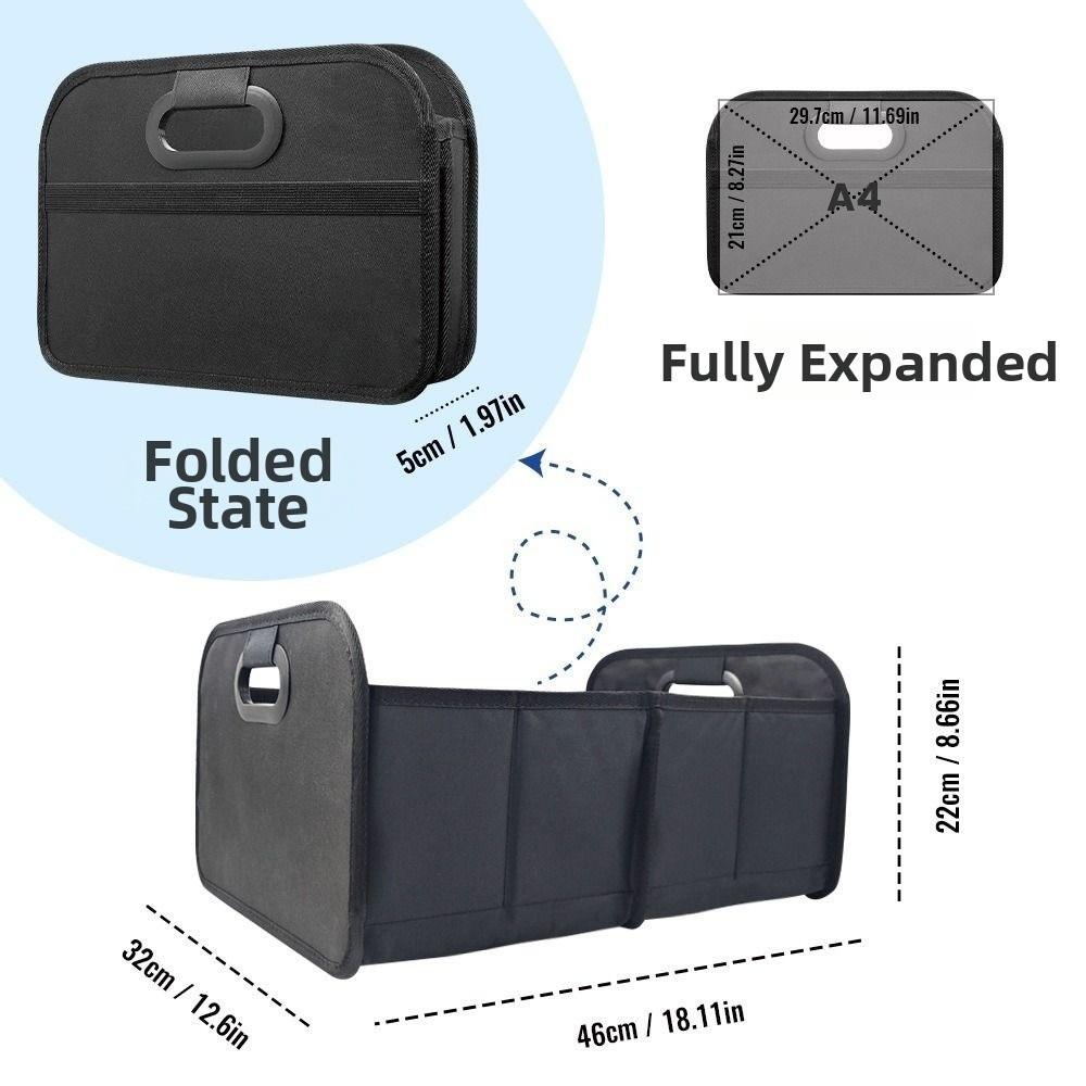 Oxford Cloth Car Trunk Organizer Large Capacity Auto Storage Bag Outing Storage