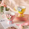 Copyright Original High-Value Tulip Bouquet Ceramic Cup Wind Ice Cream Coffee Dessert Cup