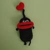 Funny Crochet Keychains Knitting Cute Sausage Mouth Doll Key Holder Knitted Storage Bag Keyrings For Car Keys Custom