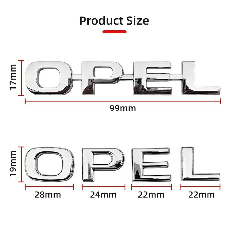 ABS Letter Sticker Car Rear Trunk Tail Boot Emblem Badge Logo For Opel Corsa Astra Insignia Vectra Zafira Meriva Mokka Grandland
