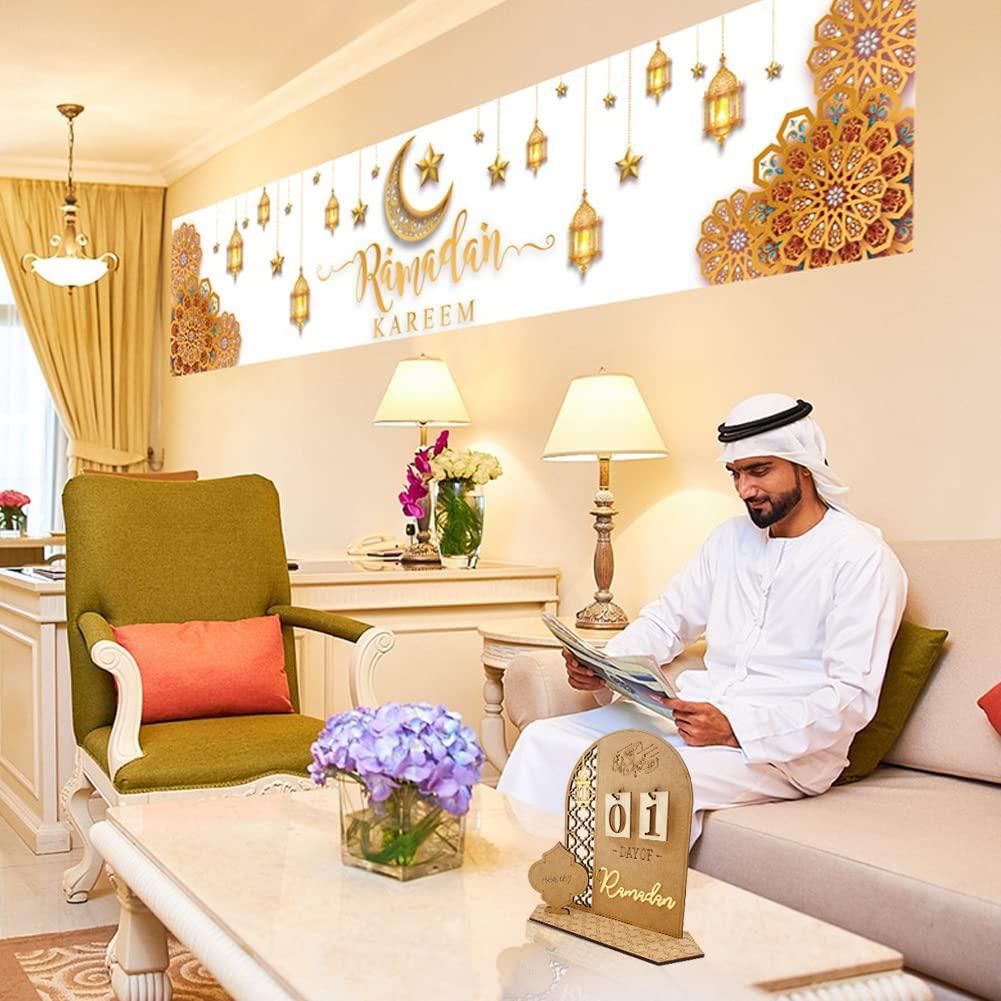 Diy Wooden Ramadan Countdown Calendar Ornament Home Decoration Gifts For Ramadan Mubarak Decoration