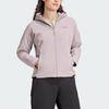 Adidas X Terrex X National Geographic FW24 Softshell Hooded Solid Color Casual Long Sleeve Jacket Women jackets Purple Pink IX5630