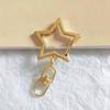 10 шт. Звезда Пентаграмма Полый Брелок Кольцо для ключей DIY Аксессуары Застежка-лобстер