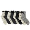 Socks Casual Lazy And Versatile Lace Mid-Tube Socks Tie Bows Polka Dot Layered With Piles Of Cotton Socks