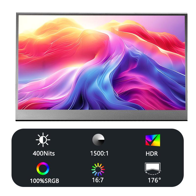 14" Киберспортивный игровой монитор, 1200P, Металлический корпус, Питание по одной линии, Расширенный дисплей для PS5