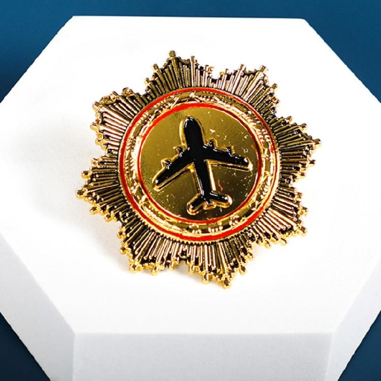 Значок пилота Знак авиационного крыла Нагрудный знак капитана Металлический значок авиакомпании на лацкан Значок крыла летчика