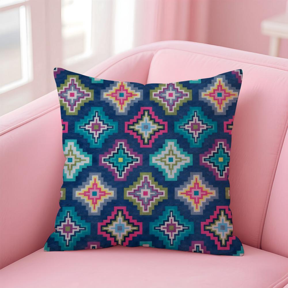 Artistic Background Patterns Cushion Cover Comfortable Reversible Pillow Cover Ideal for Car Sofa Bedroom  Beyond