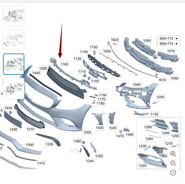 2058855701, 2058855902 Front Bumper Bracket for Mercedes C-Class W205