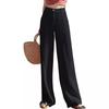 Linen Wide Leg Casual Pants Loose Cotton Linen High Waisted Straight Leg Pants for Women Trousers Women’s
