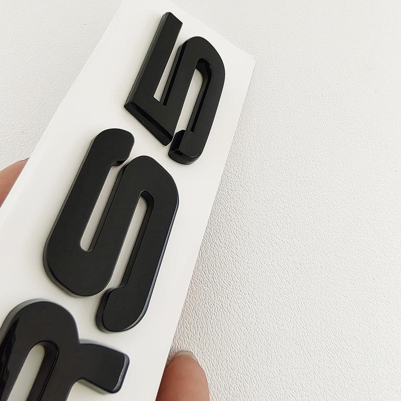 3D ABS Black Logo RS3 RS4 RS5 RS6 RS7 RS8 Emblem Letters Sticker Car Rear Trunk Badge Decal For Audi RS 3 4 5 6 7 8 Accrssories