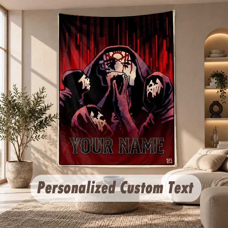 Tapestry Custom Name Text, Wall Hanging Tapestry Home Room DecorSleep Token