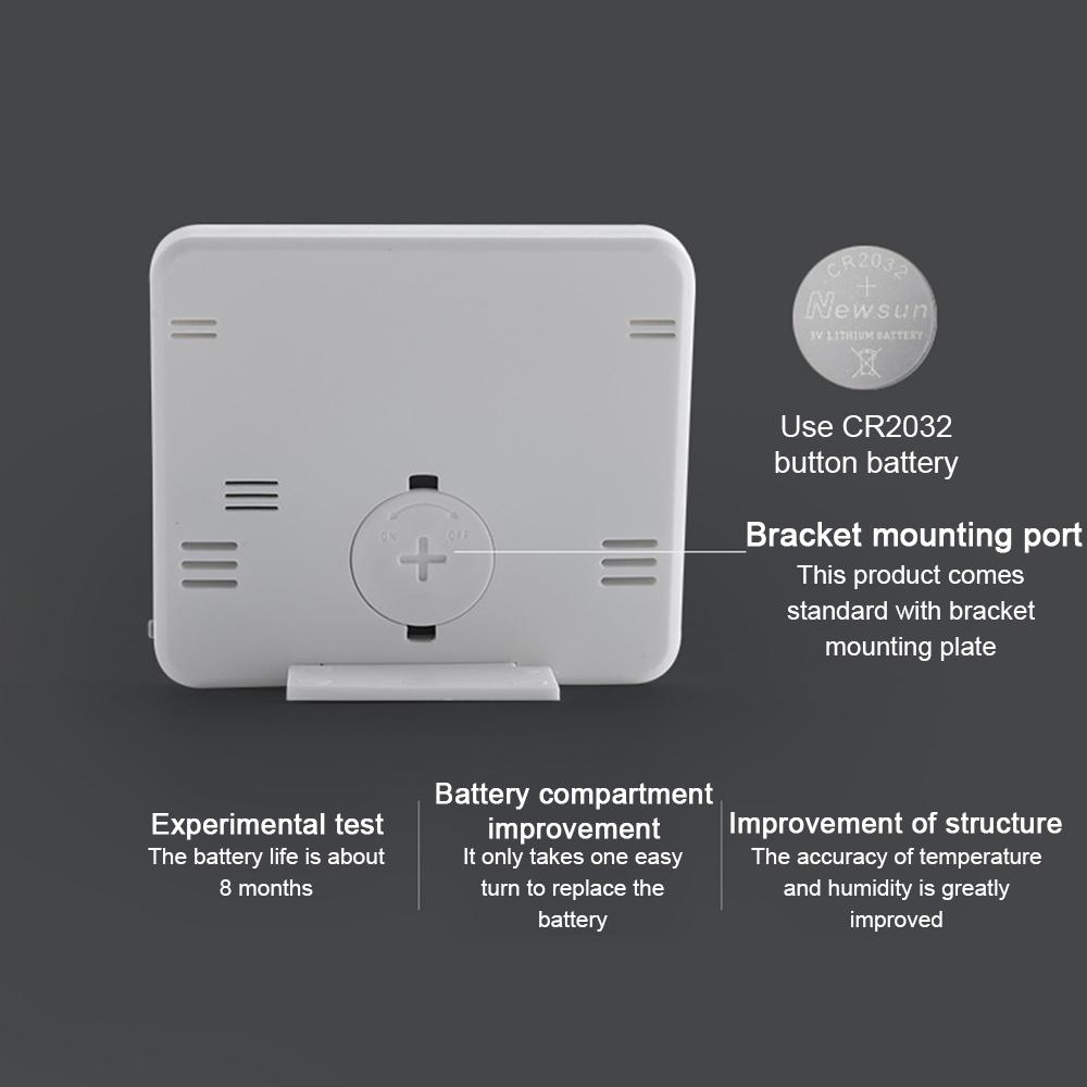Цифровой термометр-гигрометр для помещений, электронный измеритель температуры и влажности, 3,2-дюймовый ЖК-экран, электронная метеостанция