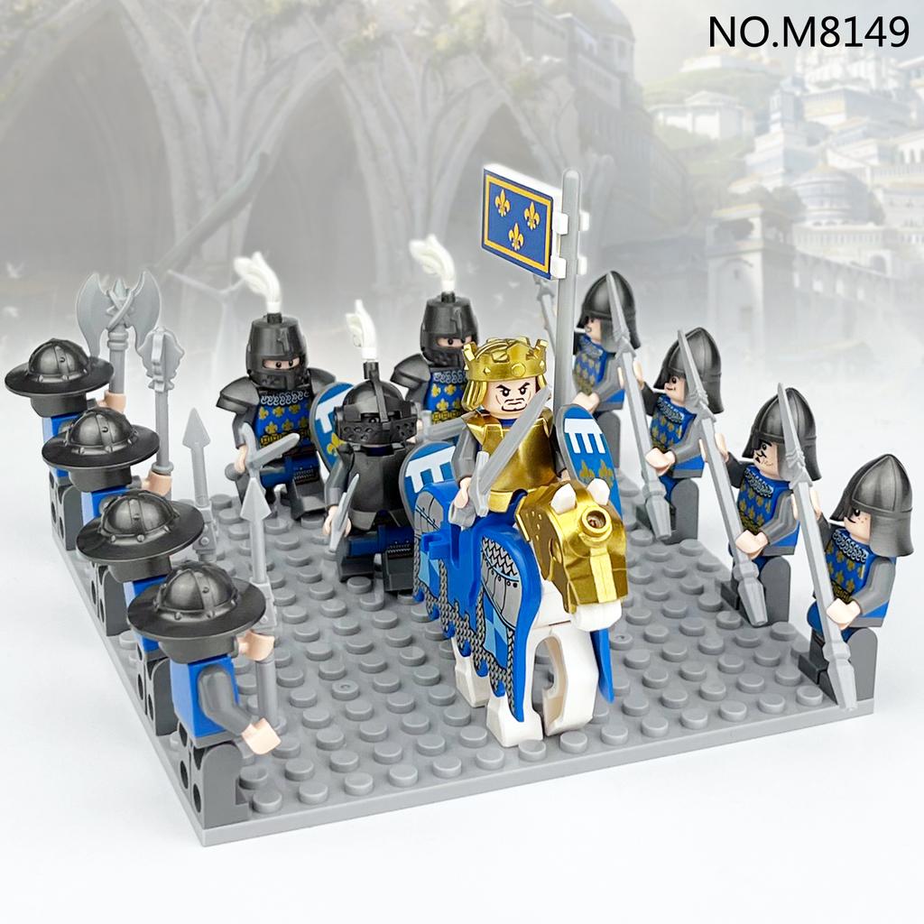 12pcs Medieval Crusader King's Battle Scene Building Blocks Children's Building Blocks Toy