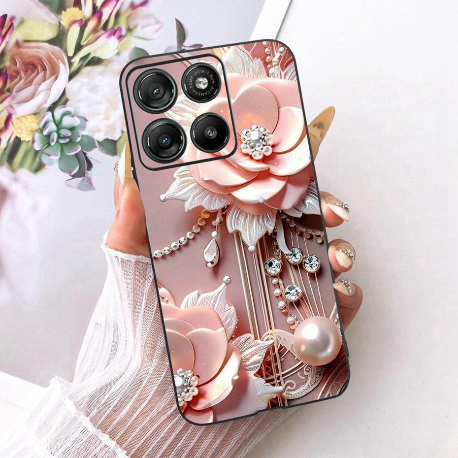 Модный Чехол с Буквой для Телефона Motorola Moto G77 G67 Задняя Крышка Для MOTO G67 G77 5G Мягкие Черные Силиконовые Чехлы