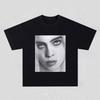 Хлопковая унисекс футболка с графикой в стиле Y2k Billie Eilish 2026 Новая с круглым вырезом с коротким рукавом Унисекс Женская мода Хип-хоп футболка Подарки для фанатов