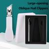 Набор из 3 шт./набор кусачки для ногтей с защитой от брызг с пилкой для ногтей, диагональные кусачки для толстых ногтей