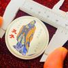 Chinese Spring and Autumn Period Confucian Confucius Gold Plated Commemorative Medal Play Coin 45mm Gold Coin Colorful Commemorative Coin