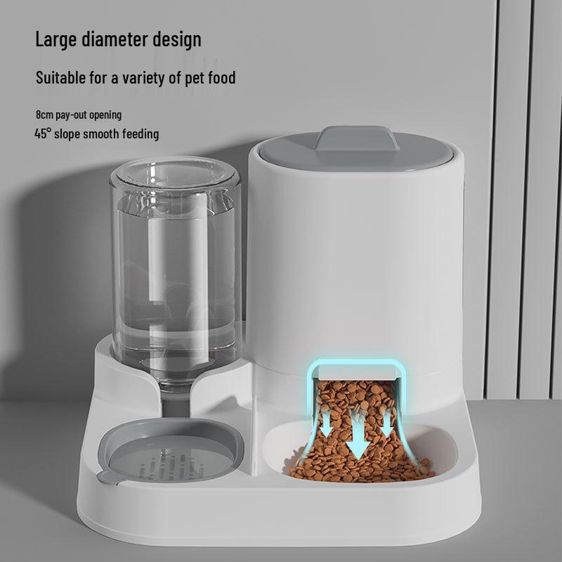 Автоматическая кормушка и поилка большой вместимости для кошек